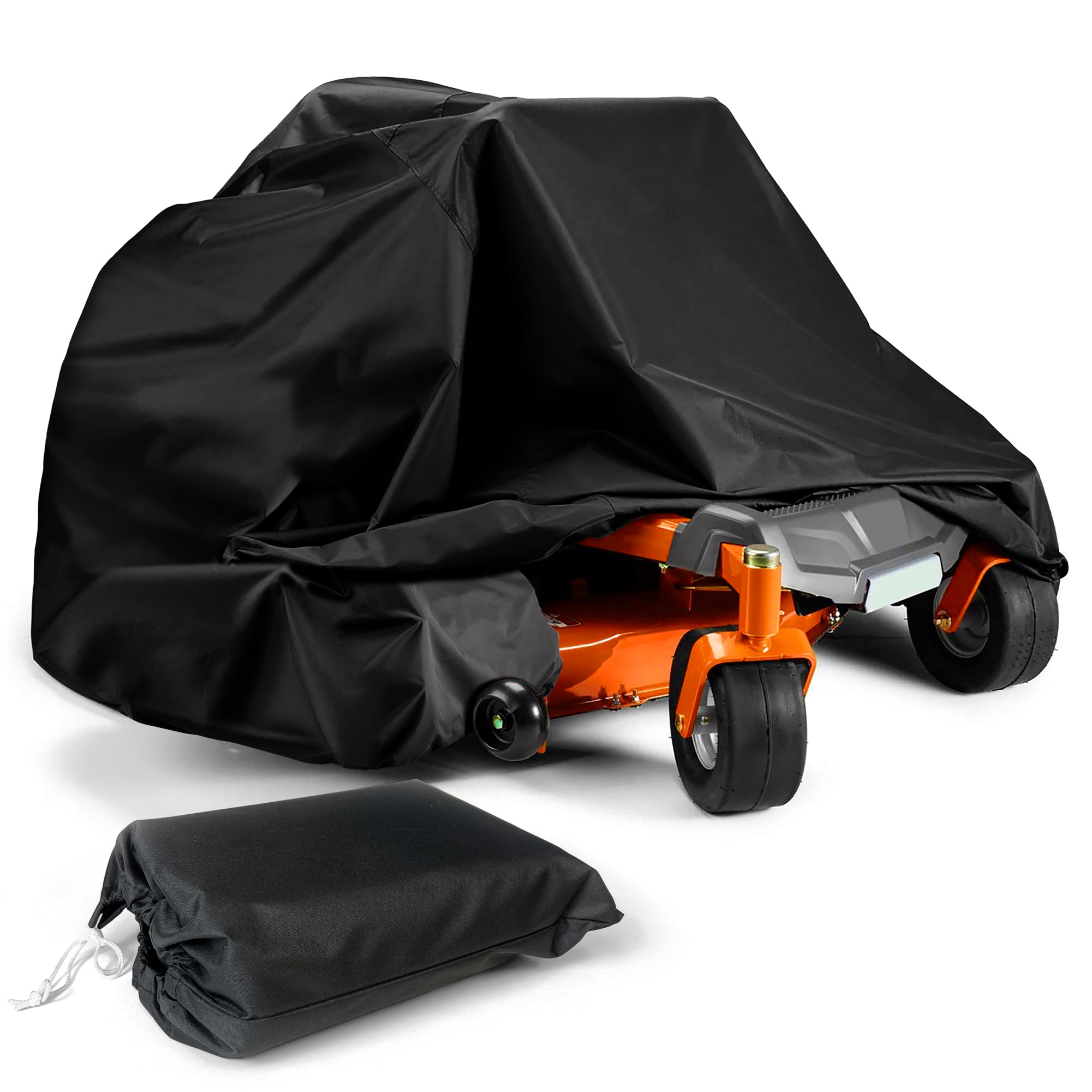 Zero Turn Mower Cover Waterproof Heavy Duty 600D Marine Grade Cover for Lawn Mower, Windproof Outdoor Storage Cover, Riding Lawn Mower Cover, Fits Zero Turn Lawn Mower with 60" Deck