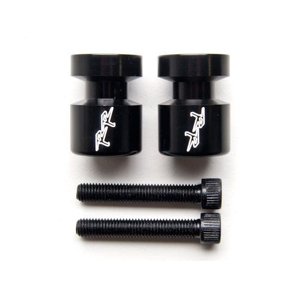Black Honda "RR" Engraved Swingarm Spools Sliders - CBR 600 250 900 954 1000 "RR" RC51 and More! (2000-2011)