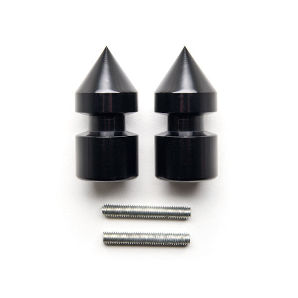 Black Yamaha Spiked Swingarm Spools Sliders - R1 R6 VMAX FZ1 FZ6 YZF600 and More! (1998-2013)