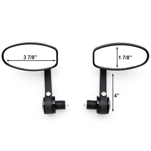 Motorcycle Bar End Rear View Mirror Set Sportbike Scooter Cruiser 7/8" Bars