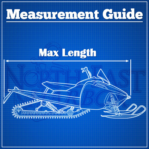Waterproof Trailerable Snowmobile Cover Fits 105"-125" Length