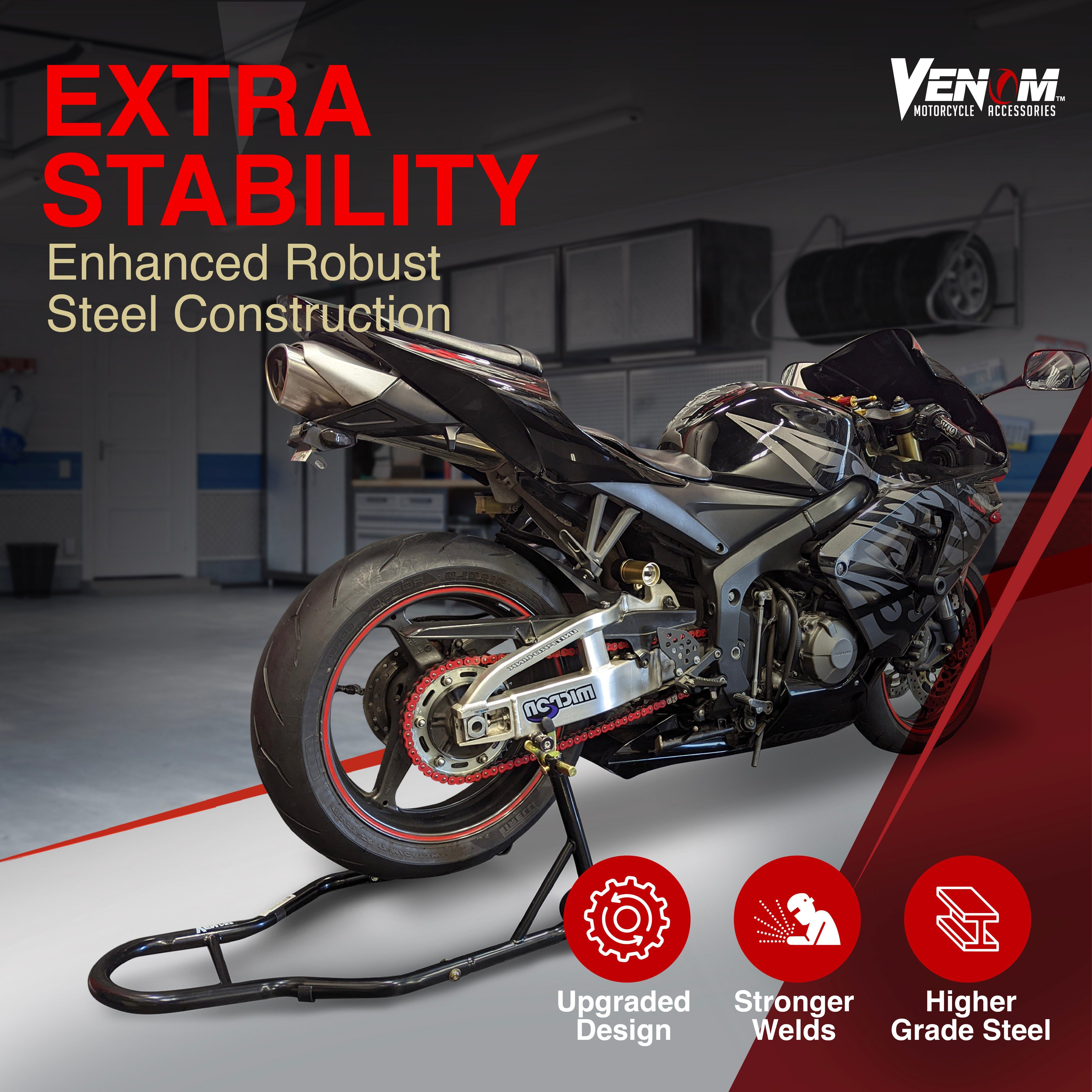 Venom Motorcycle Rear Wheel Swingarm Spool Lift Stand