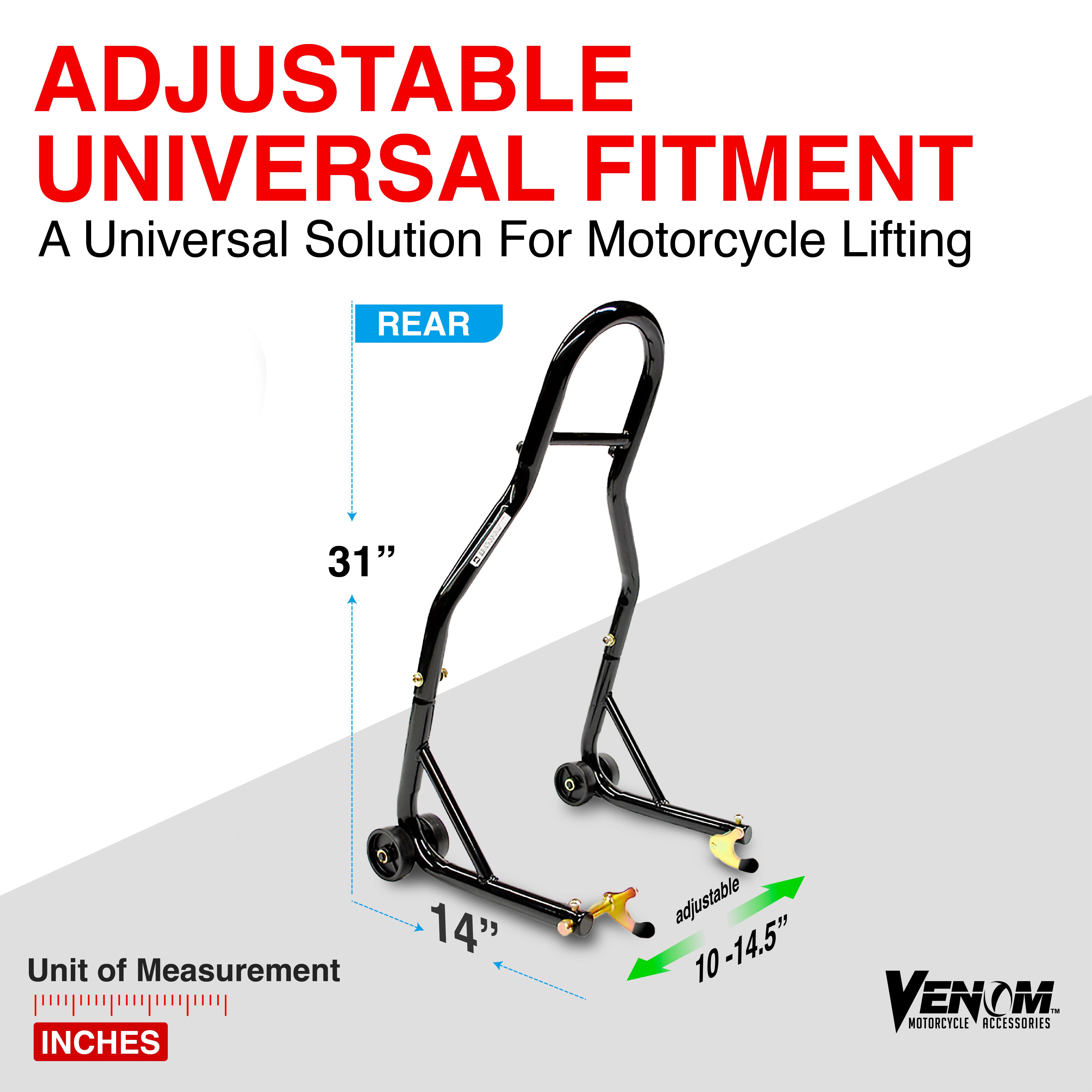 Venom Motorcycle Rear Wheel Swingarm Spool Lift Stand