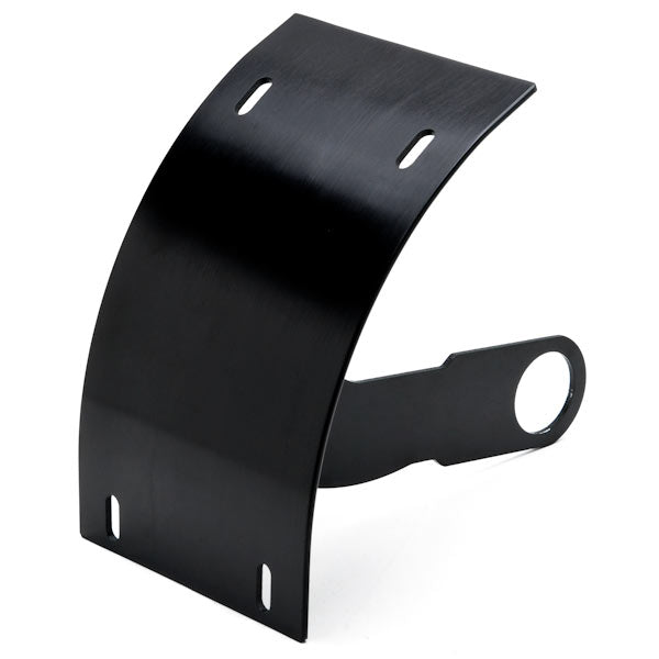 Motorcycle Curved Side Mount Vertical License Plate Tag Holder 1" Axle