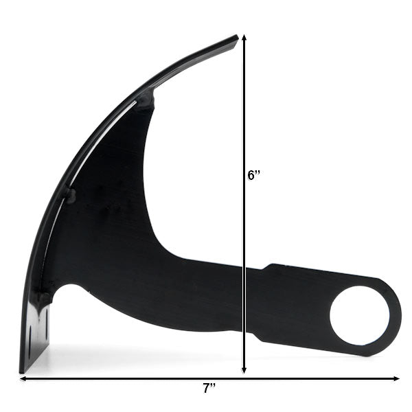 Motorcycle Curved Side Mount Vertical License Plate Tag Holder 1" Axle
