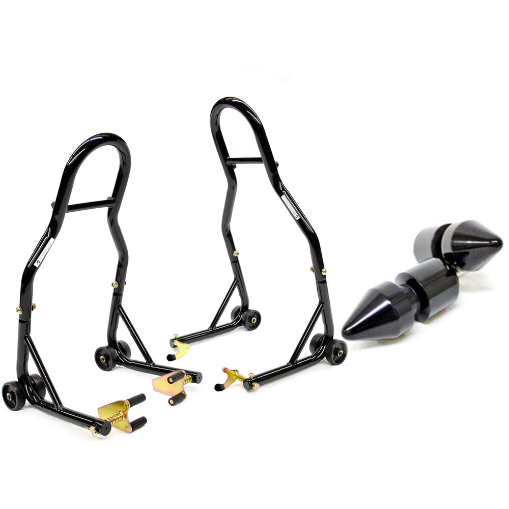 Venom Front Fork - Rear Spools Lift Swingarm Stands + Spools For Yamaha R1 R6 R6S