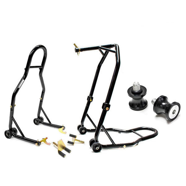 Venom Front Fork - Rear Spools Lift Swingarm Stands + 8mm Spools For Suzuki GSXR 600 1000
