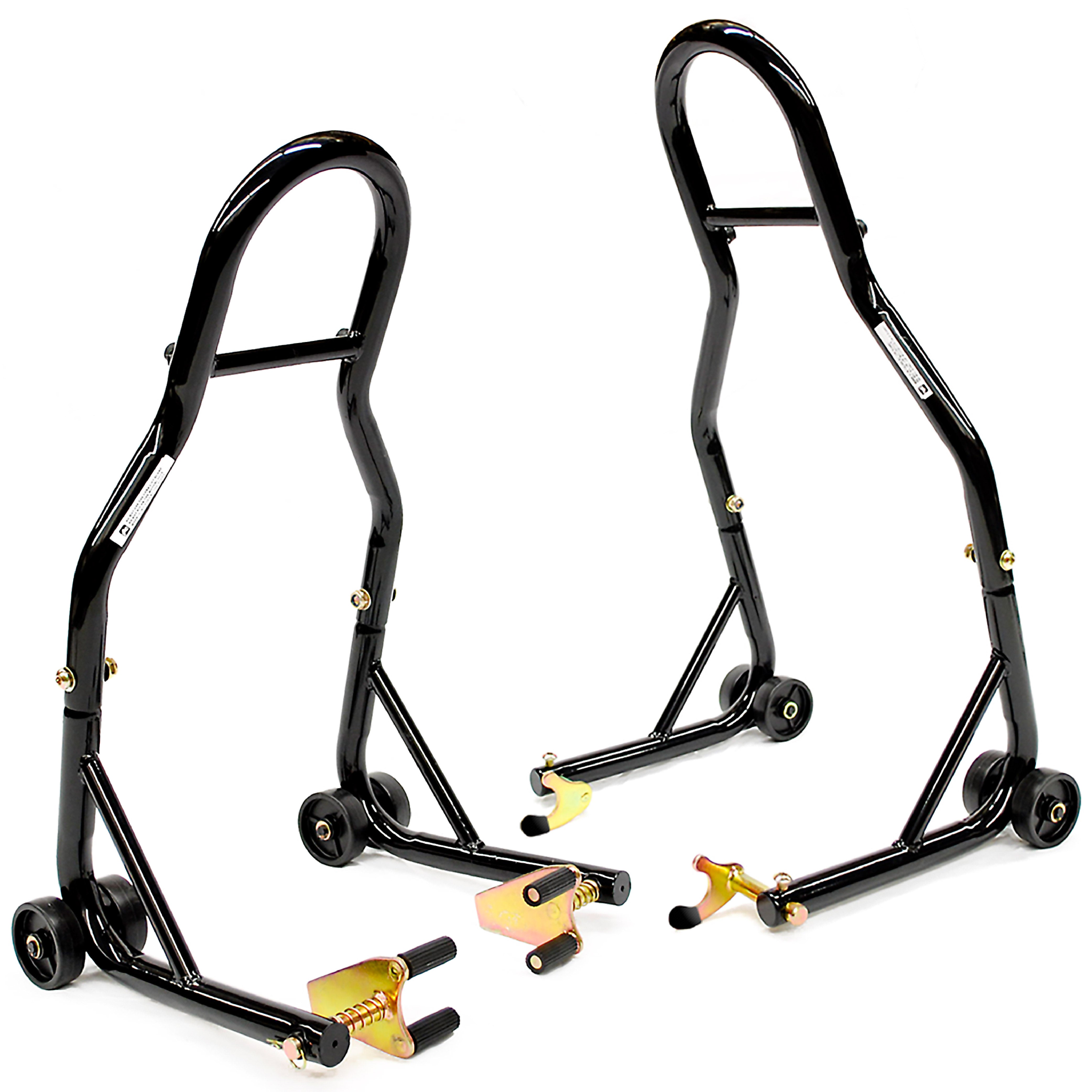 Venom Motorcycle Lift Stand - Front Wheel Fork Stand Rear Wheel Swingarm Spool Stand - Universal Fit