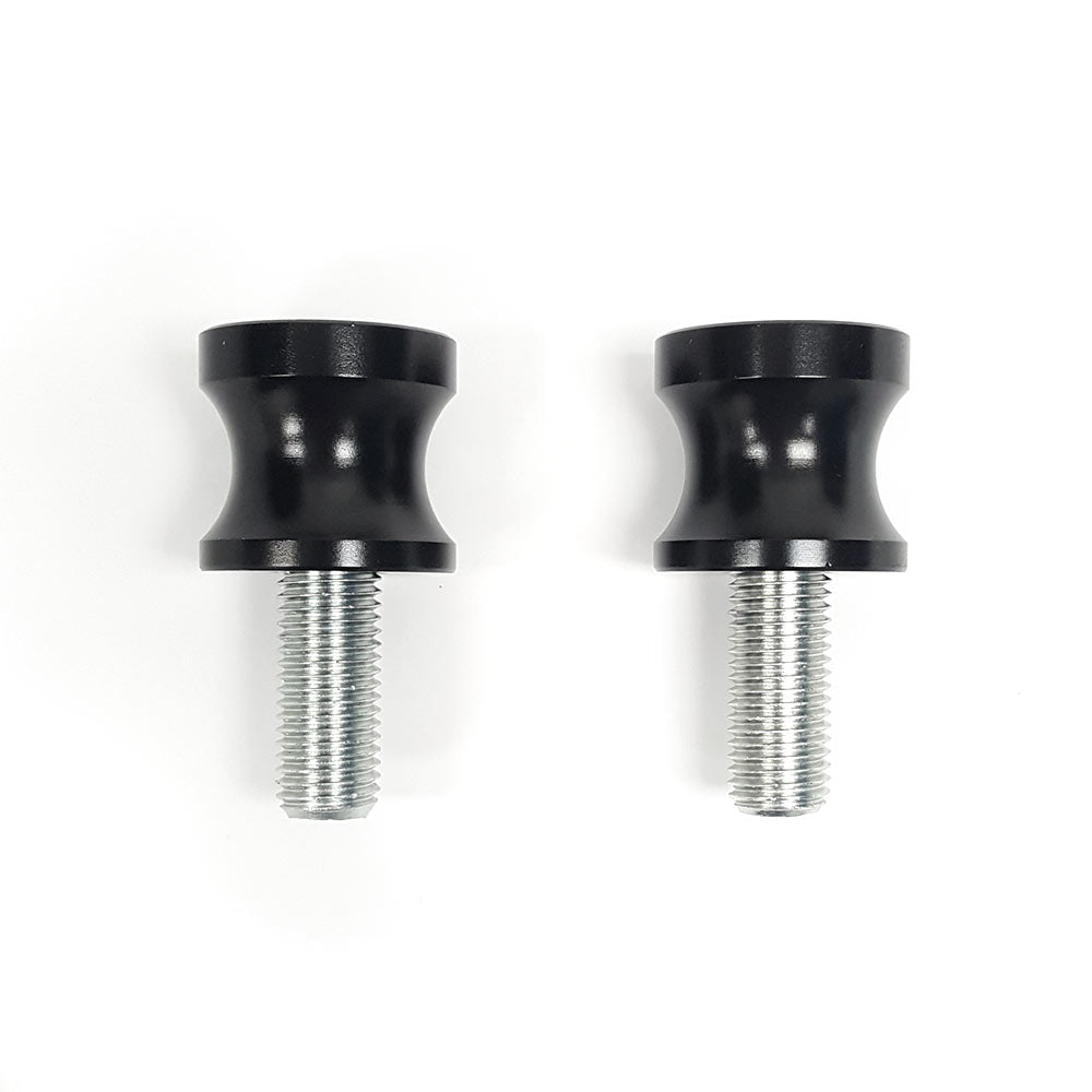Low Profile 10mm Black Swingarm Spools (Fits Most Kawasaki Bikes)