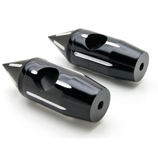 2 1/4" Spiked Black Motorcycle Handlebar Pullback Risers (1" Bar)