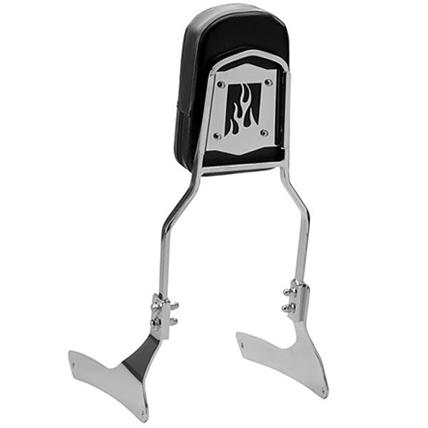 Suzuki Boulevard C90 / VL1500 Intruder Flame Backrest Sissy Bar Leather Pad (1998-2009)