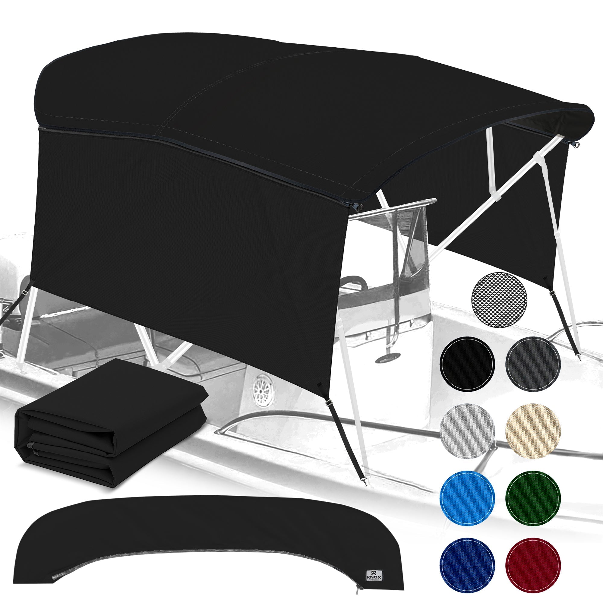 KNOX Universal 4 Bow Bimini Top Replacement Canvas & Sidewalls
