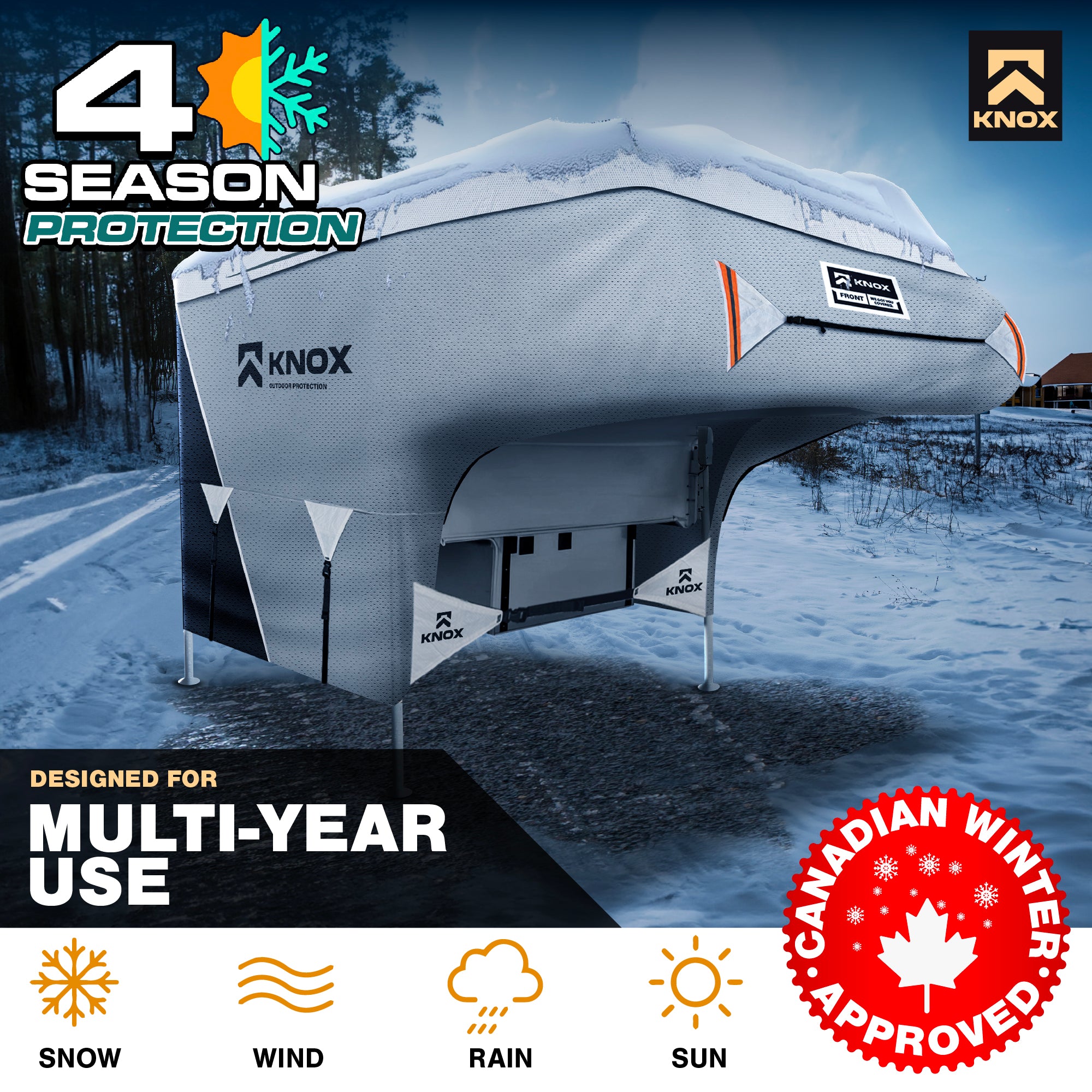 KNOX 2nd Gen RV Truck Camper Cover