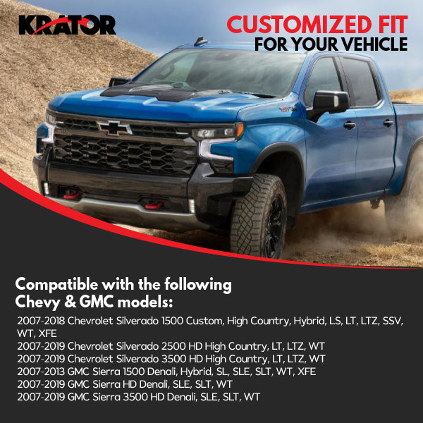 Krator Tailgate Assist for Chevy Silverado 1500, 2500 HD, 3500 HD 2007-2019