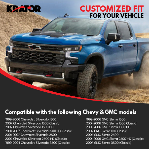 Krator Tailgate Assist for Chevy Silverado 1500, 2500, 3500 HD 1999-2007