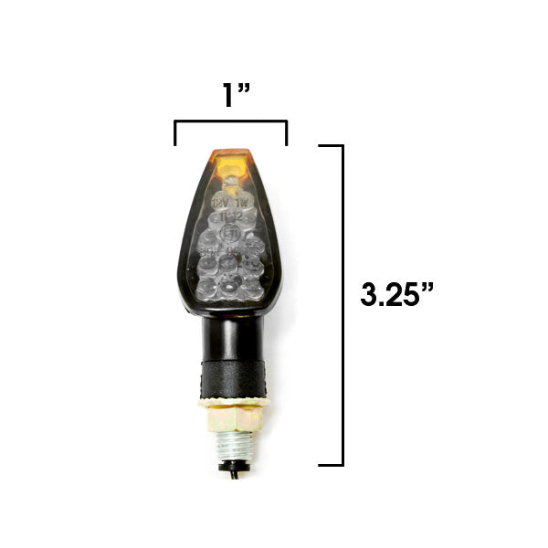 2pcs LED Smoke Mini Motorcycle Turn Signals Indicators Blinkers Lights