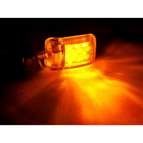 2pcs LED Smoke Mini Motorcycle Turn Signals Indicators Blinkers Lights
