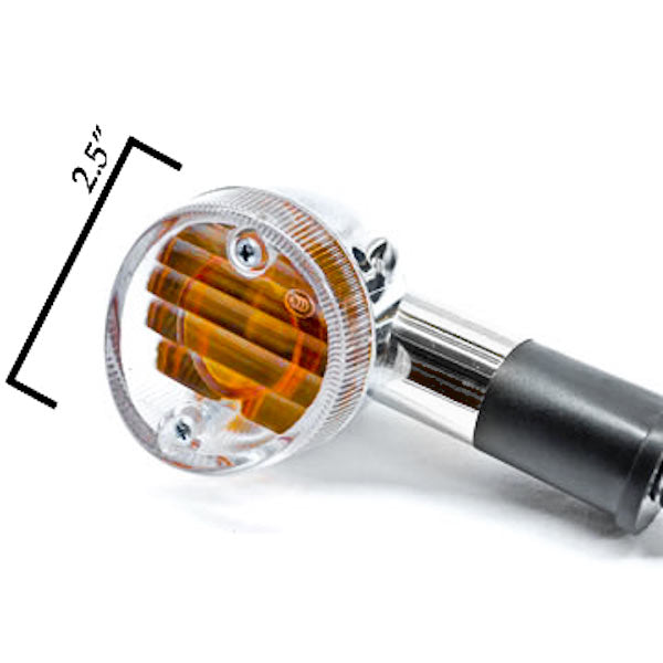 Motorcycle 4 pcs Chrome Clear Bullet Turn Signals Indicators