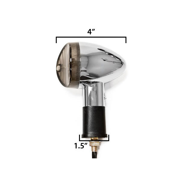 Motorcycle 4 pcs Chrome Smoke Bullet Turn Signals Indicators