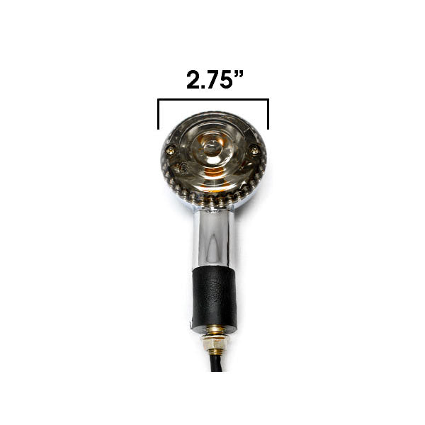 Motorcycle 4 pcs Chrome Smoke Round Turn Signals Indicators
