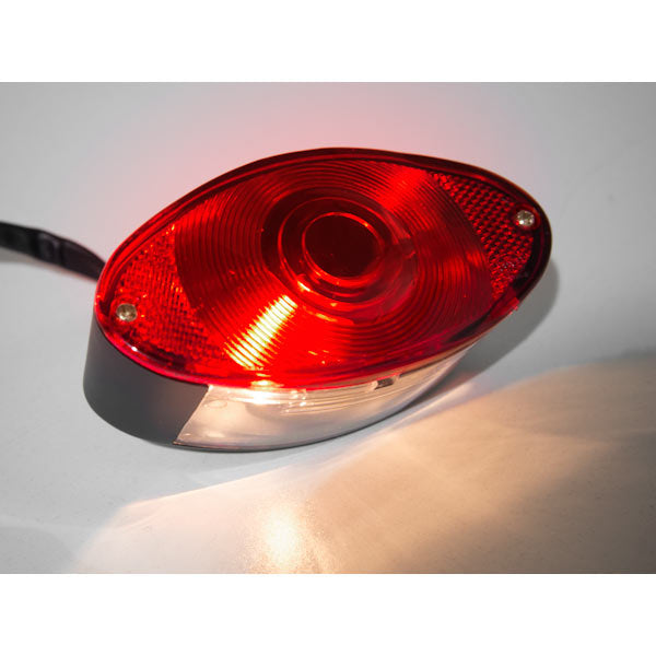 Red Brake Tail Light Bulb Lens Quad, ATV, Motorcycle Bike Brake W/ License Light