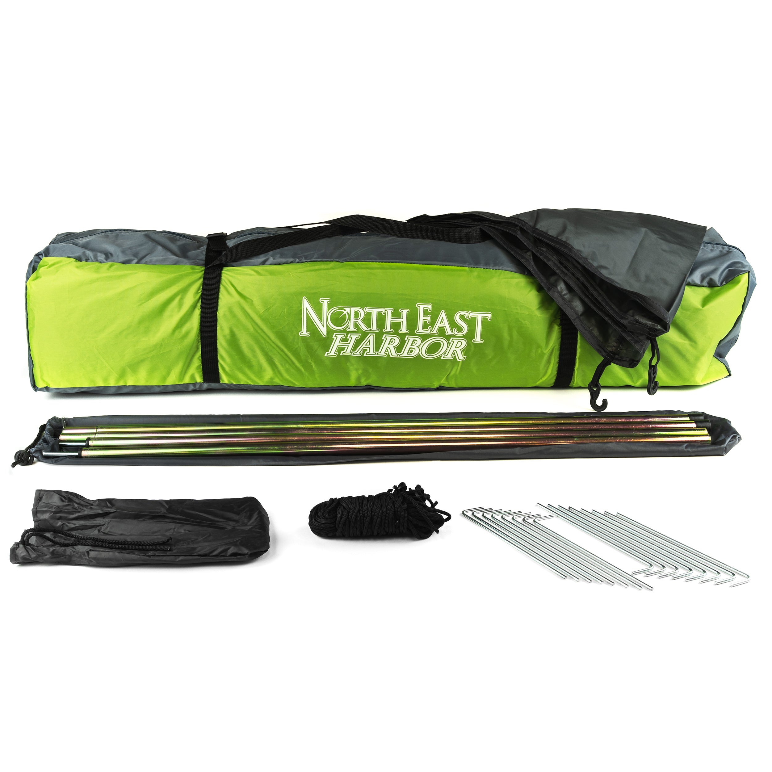 5 Person Instant Automatic Camping Tent Waterproof Double Layered Fabric, Portable Hexagon Tent with Carry Bag, Green, 8.9'L x 8.9'W x 5.25'H