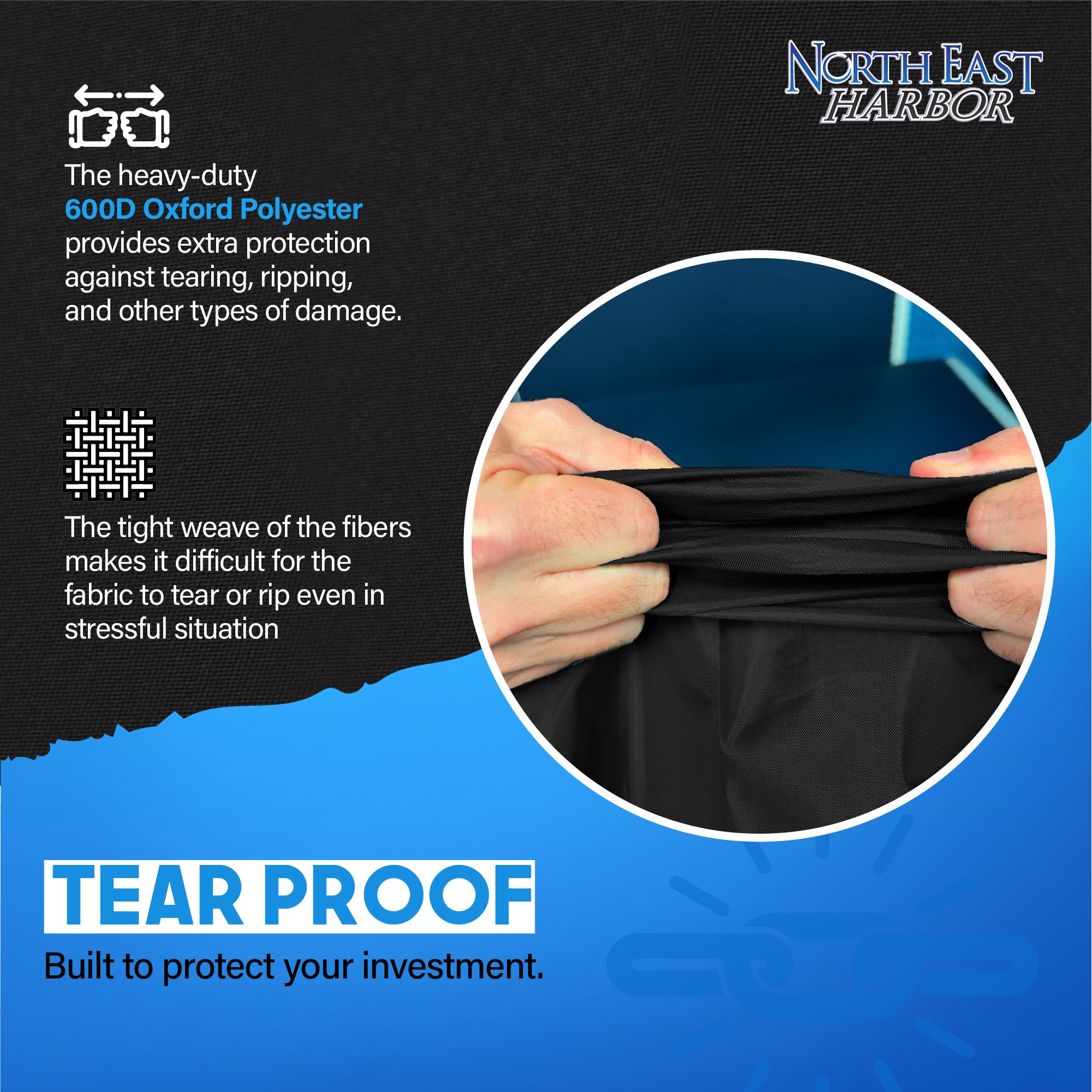 North East Harbor T-Top Boat Cover