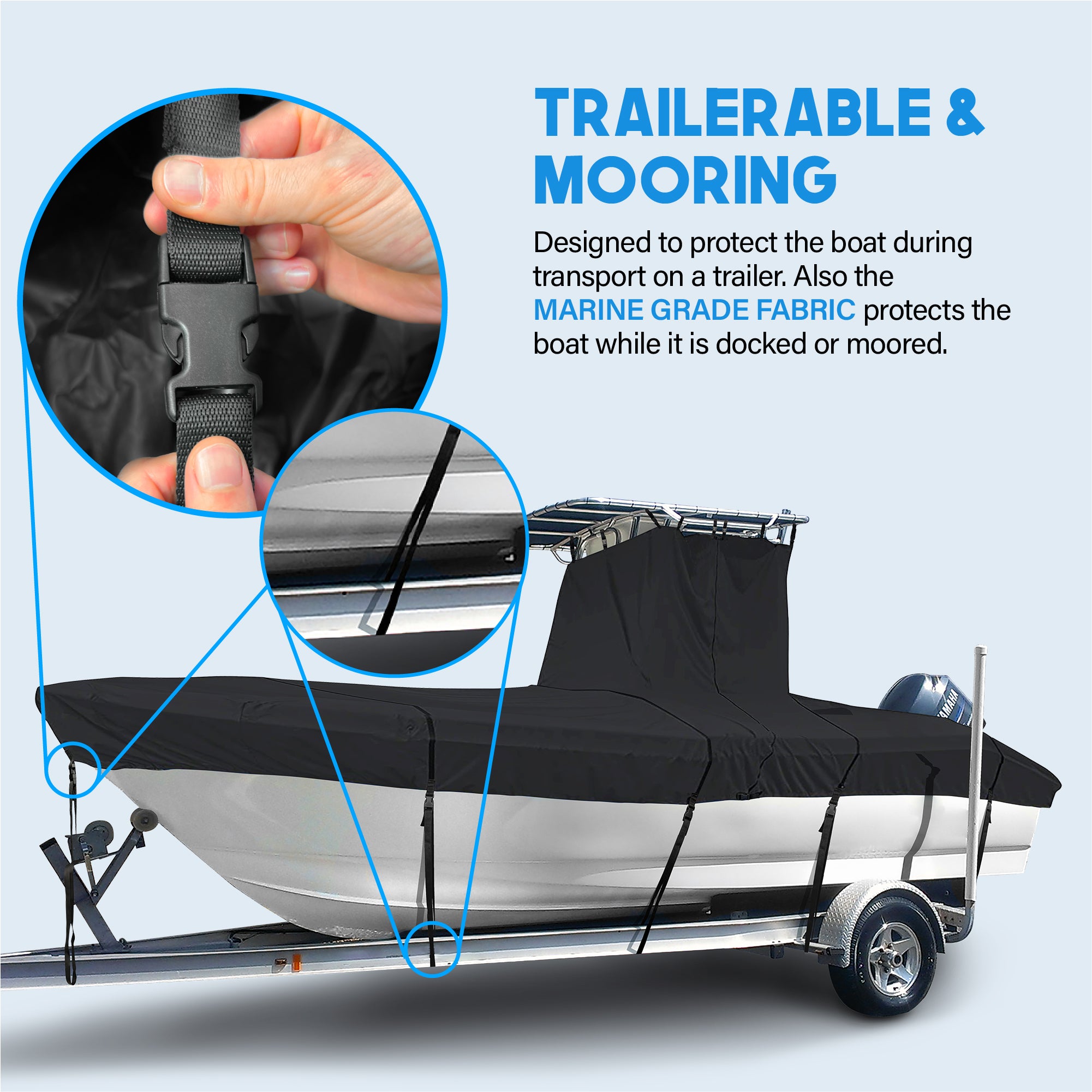 North East Harbor T-Top Boat Cover