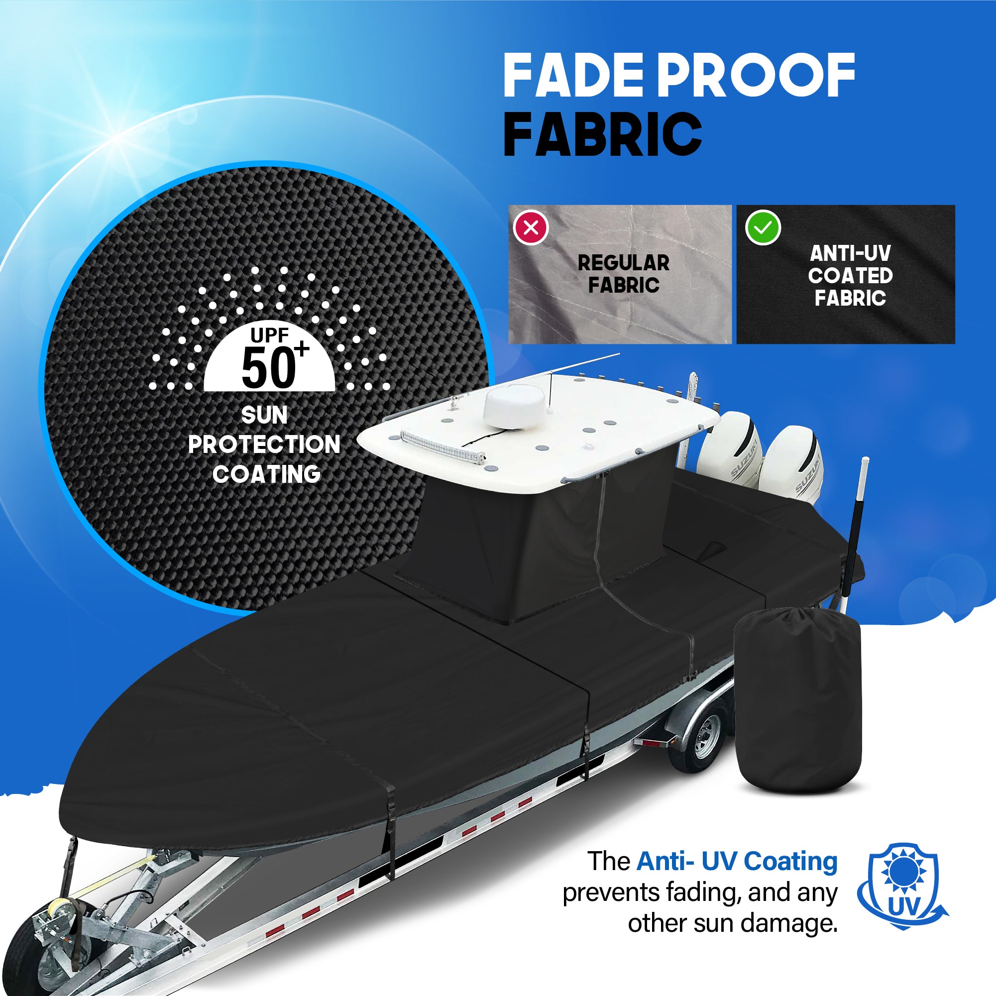 North East Harbor T-Top Boat Cover