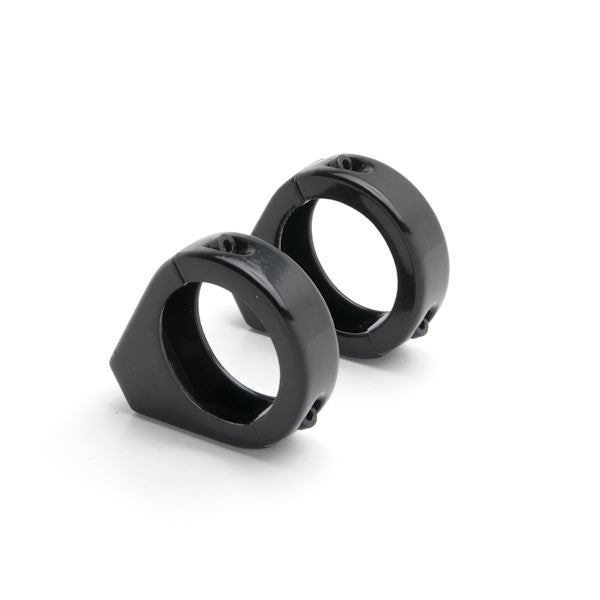 Black Motorcycle Turn Signal Indicator Relocation Fork Clamp Kit Fits 41mm Fork Tubes