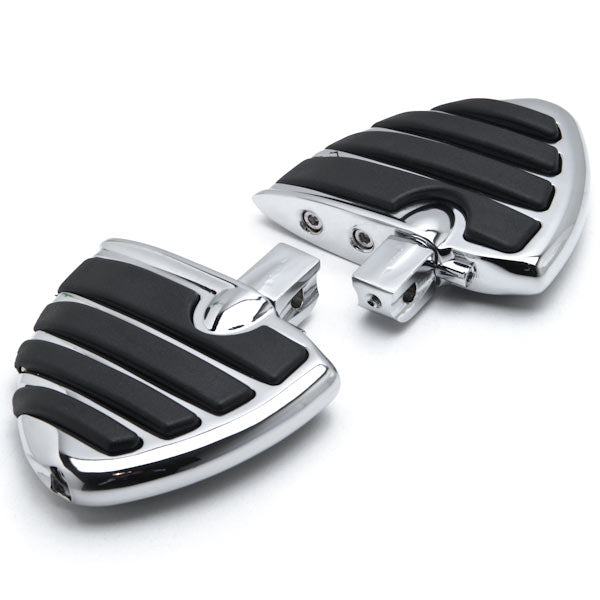 Kawasaki / Suzuki / Yamaha Wing Style Rear Foot Peg Foot Rests Chrome Vulcan M95