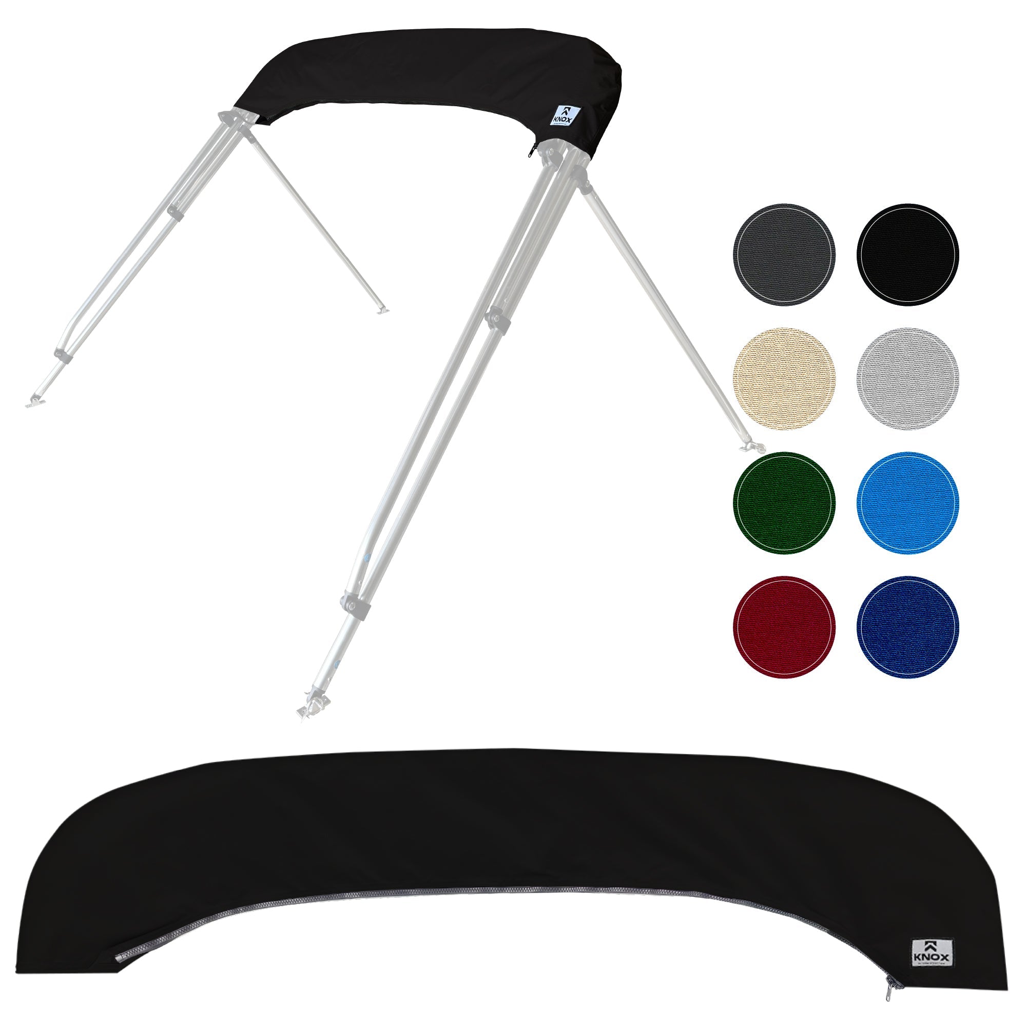 KNOX Bimini Top Boot Cover Replacement For 3 & 4 Bow Bimini Tops