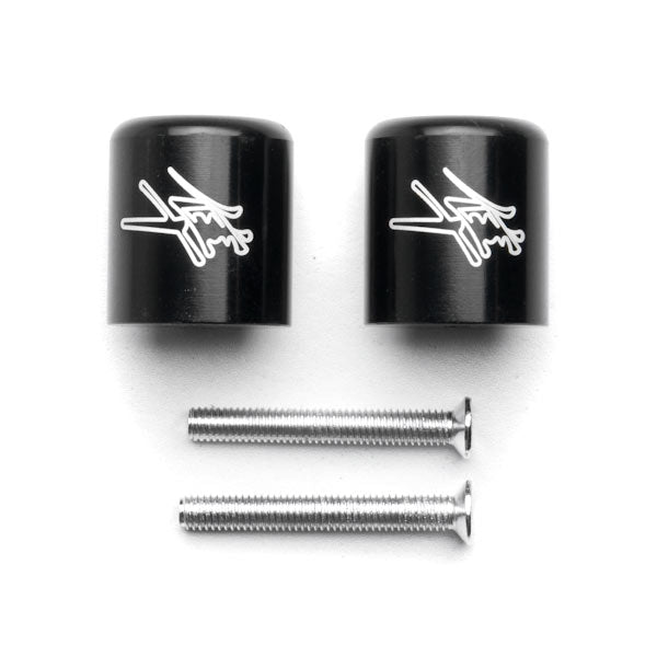 Black Suzuki "Hayabusa" Logo Engraved Bar Ends Weights Sliders - Hayabusa GSXR 600 750 1000 and More! (1989-2013)