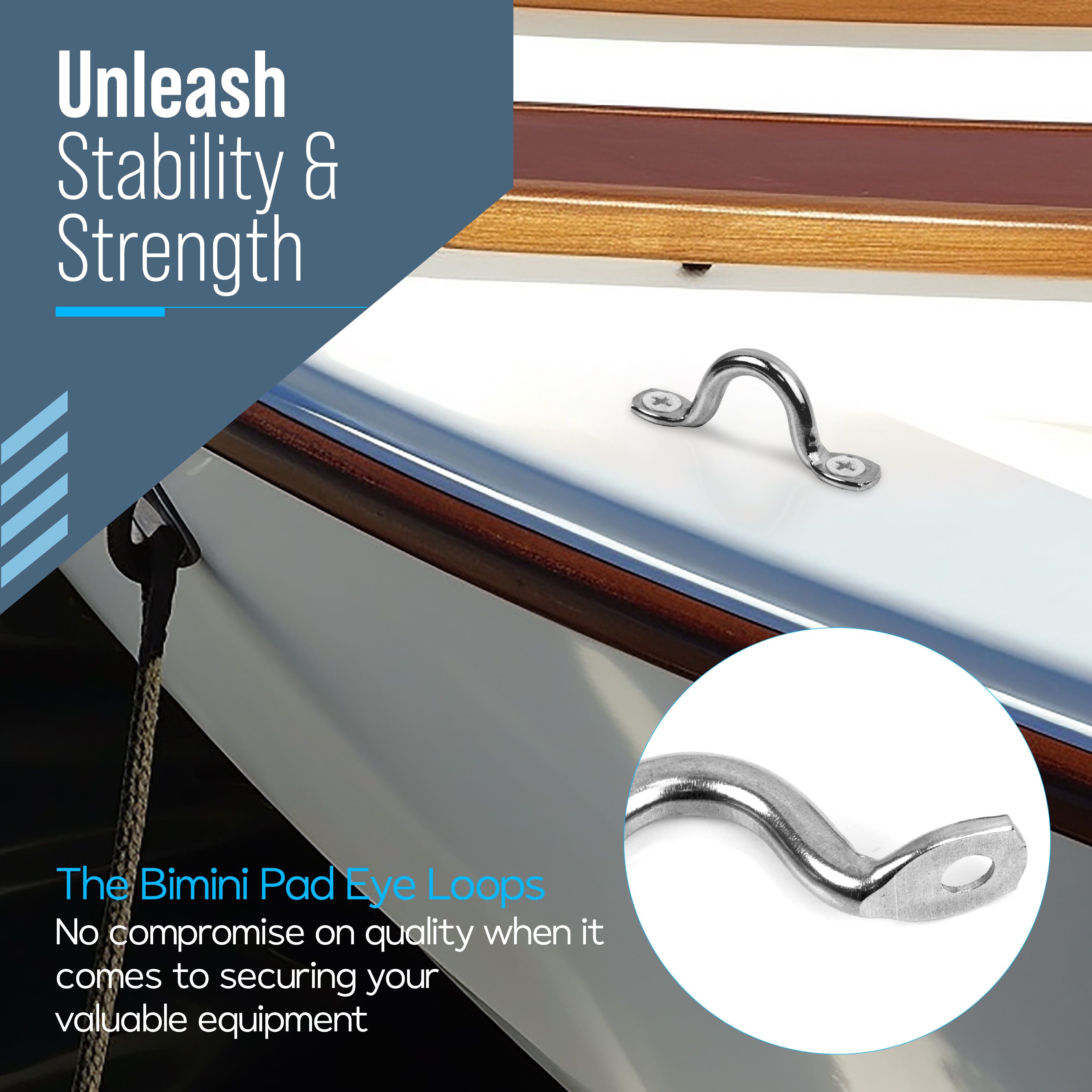 KNOX Pad Eye Loops for Bimini Tops