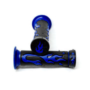 Universal Street & Dirt Bikes Rubber Comfort Hand Grips (7/8") - Blue