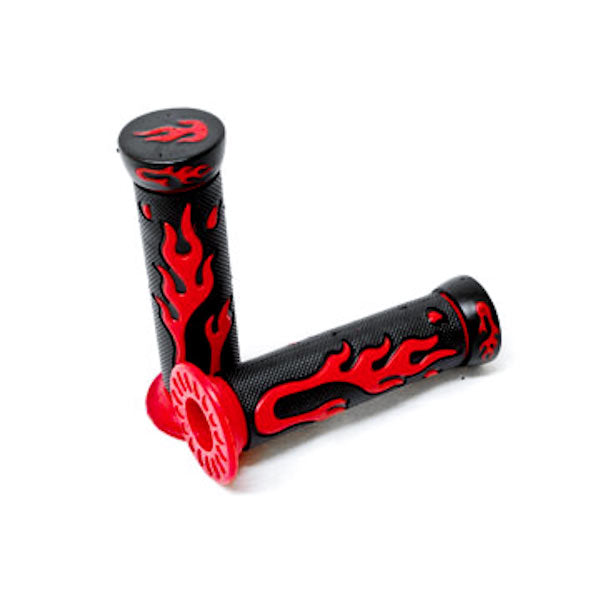 Universal Street & Dirt Bikes Rubber Comfort Hand Grips (7/8") - Red