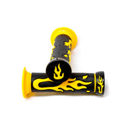 Universal Street & Dirt Bikes Rubber Comfort Hand Grips (7/8") - Yellow