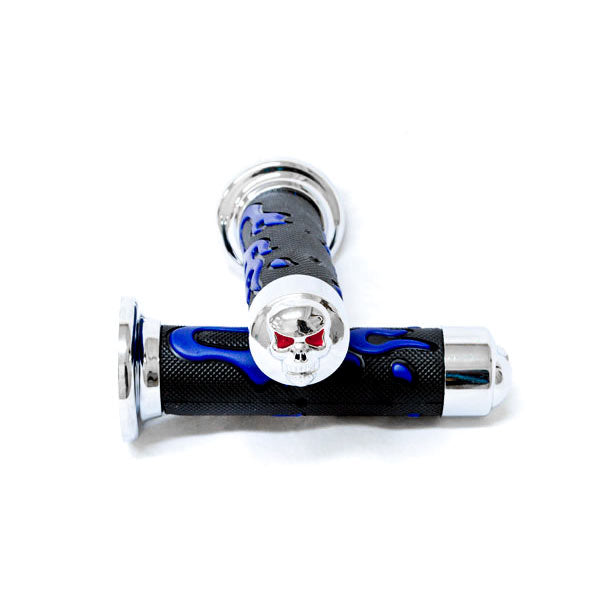 Universal ATVs & PWC Rubber Comfort Hand Grips (7/8") - Blue