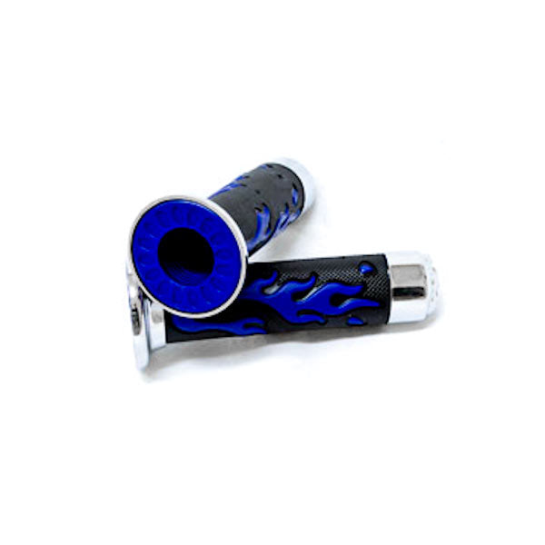 Universal ATVs & PWC Rubber Comfort Hand Grips (7/8") - Blue