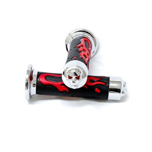 Universal ATVs & PWC Rubber Comfort Hand Grips (7/8") - Red
