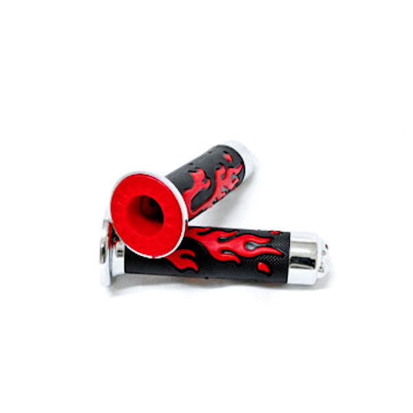 Universal ATVs & PWC Rubber Comfort Hand Grips (7/8") - Red