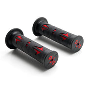 Universal ATVs & PWC Rubber Comfort Hand Grips (7/8") - Black & Red
