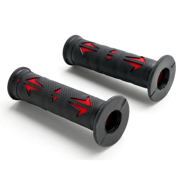 Universal ATVs & PWC Rubber Comfort Hand Grips (7/8") - Black & Red
