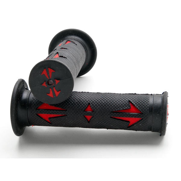 Universal ATVs & PWC Rubber Comfort Hand Grips (7/8") - Black & Red