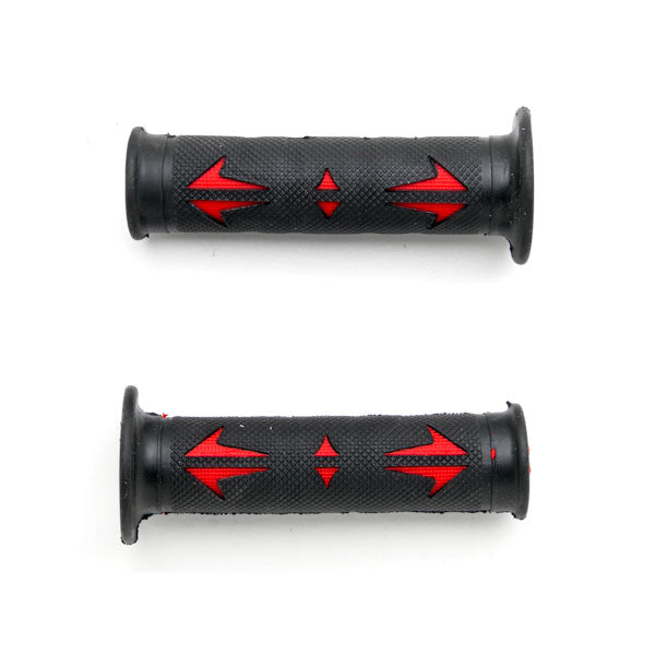 Universal ATVs & PWC Rubber Comfort Hand Grips (7/8") - Black & Red