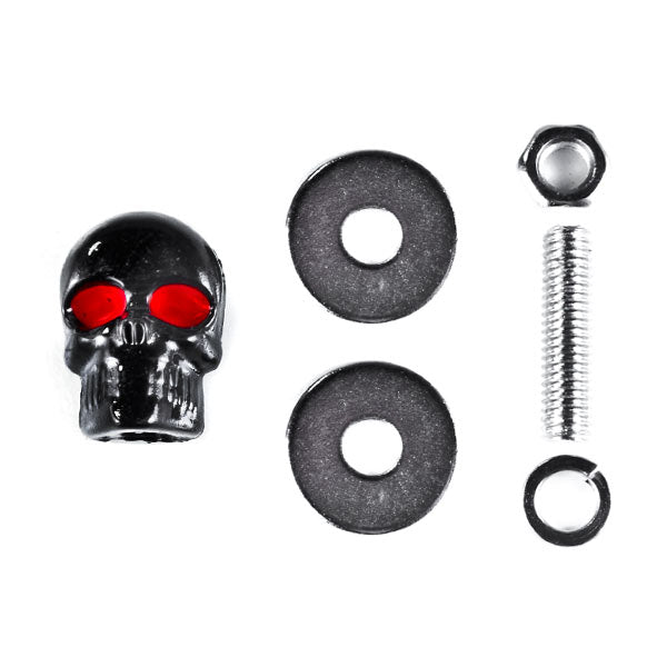6 x Skulls Universal Custom Black Bolts - 6mm Thread