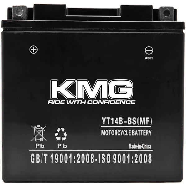 YT14B-BS Sealed Maintenance Free Battery 12V Powersport Motorcycle Scooter ATV