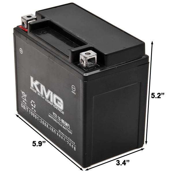 YTX12-BS Sealed Maintenance Free Battery 12V SMF Powersport Motorcycles Scooters ATVs
