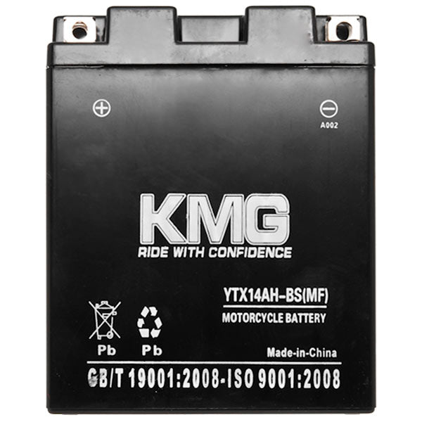 YTX14AH-BS Sealed Maintenance Free Battery 12V SMF Powersport Motorcycles Scooters ATVs