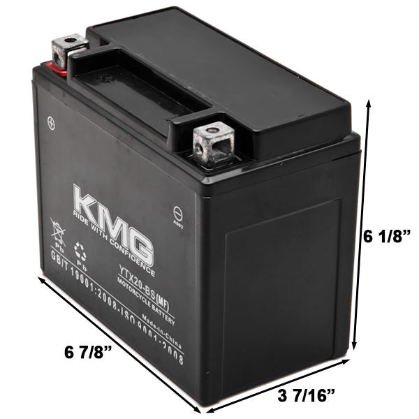 YTX20-BS Sealed Maintenance Free Battery 12V SMF Powersport Motorcycles Scooters ATVs